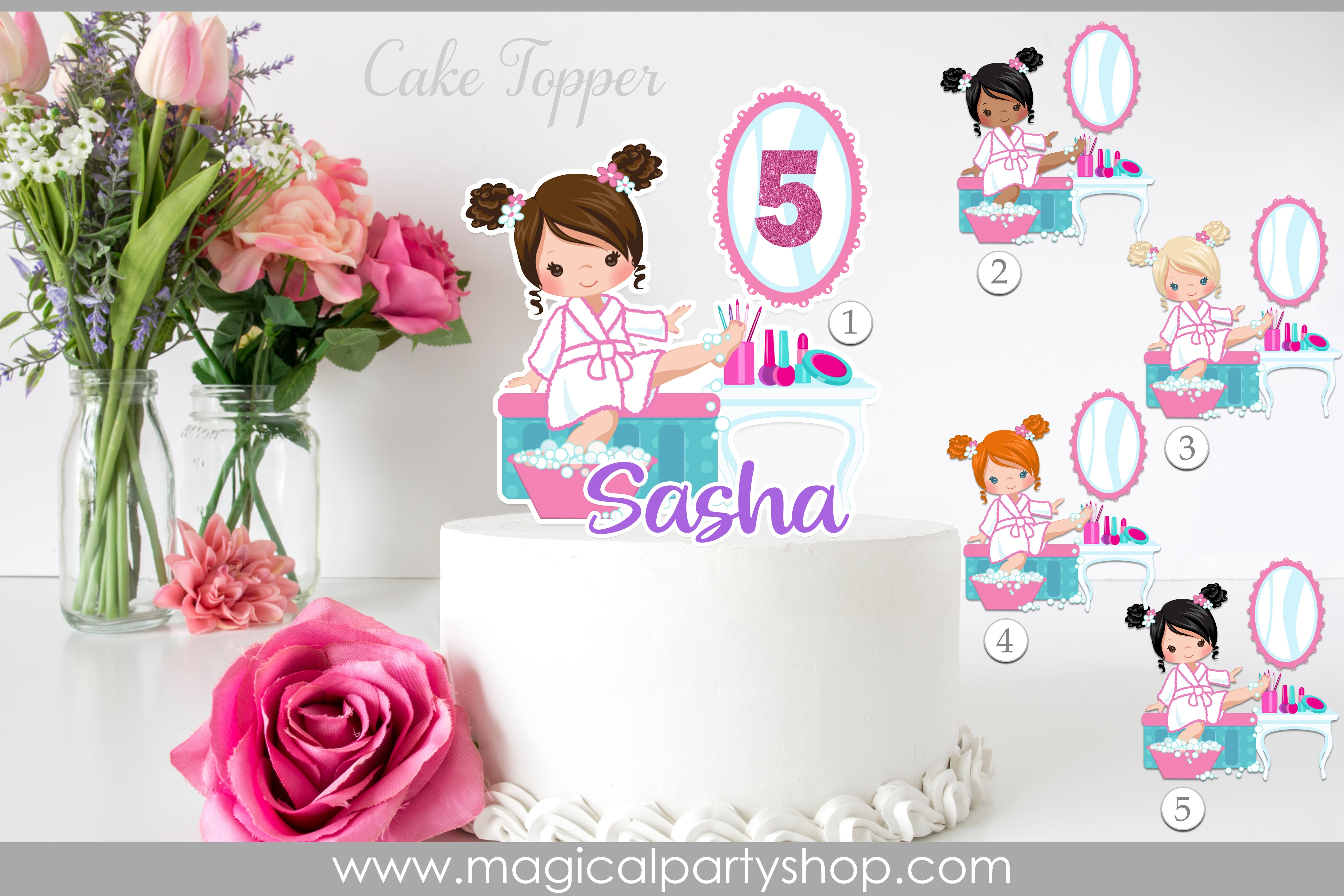 Magical Princess Cake Toppers (Set of 4)