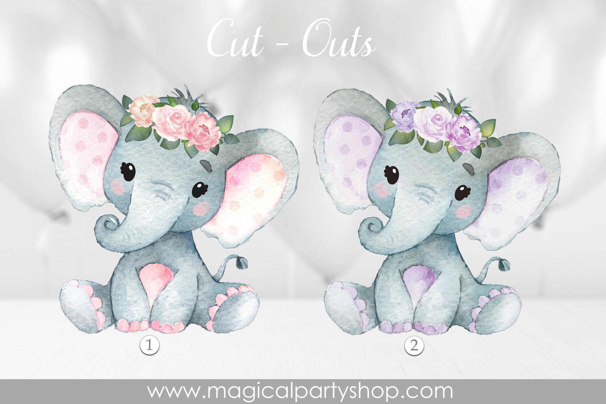 Rabbit Cutouts Party Prop Decoration Baby Shower Elephant Decor